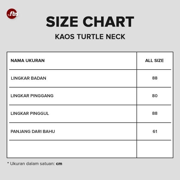 Kaos Turtle FBS Basic Kaos Krah Turtle Neck Lengan Panjang - Gambar 6