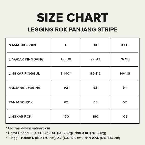 FBS Basic Celana Legging Rok Panjang Stripe - Gambar 5