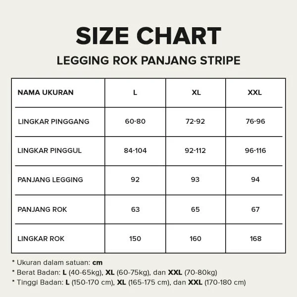 FBS Basic Celana Legging Rok Panjang Stripe - Gambar 5
