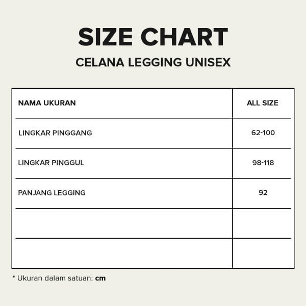 FBS Basic Celana Legging Unisex - Gambar 6